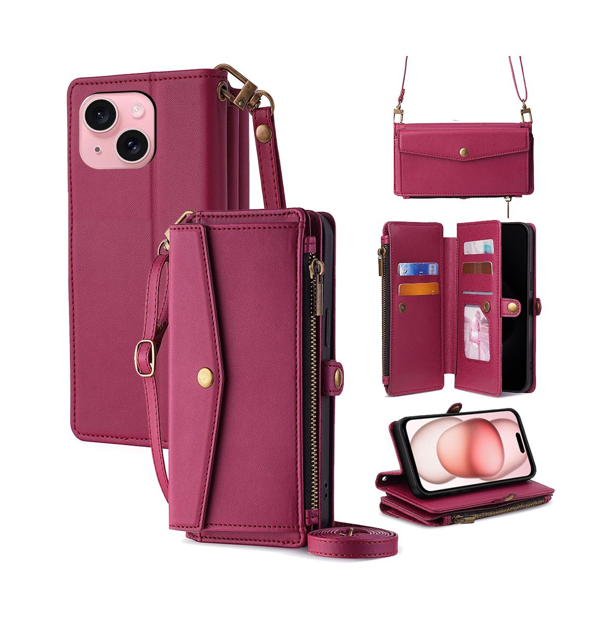 Artudatech 5-in-1 Detachable Straps Wallet Case for iPhone 12–17