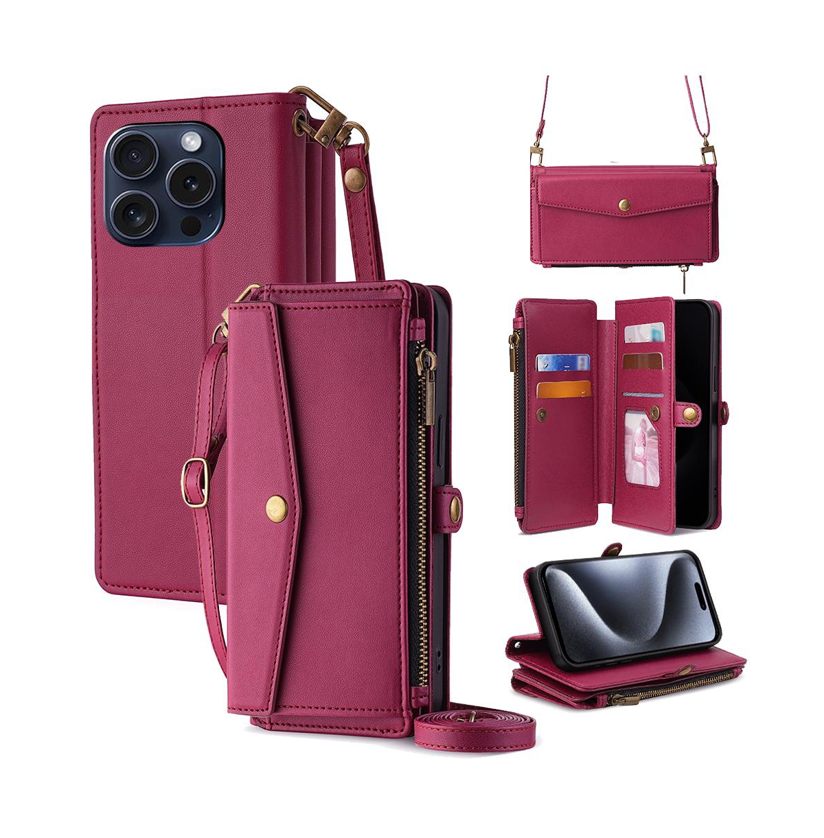 Artudatech 5-in-1 Detachable Straps Wallet Case for iPhone 12–17