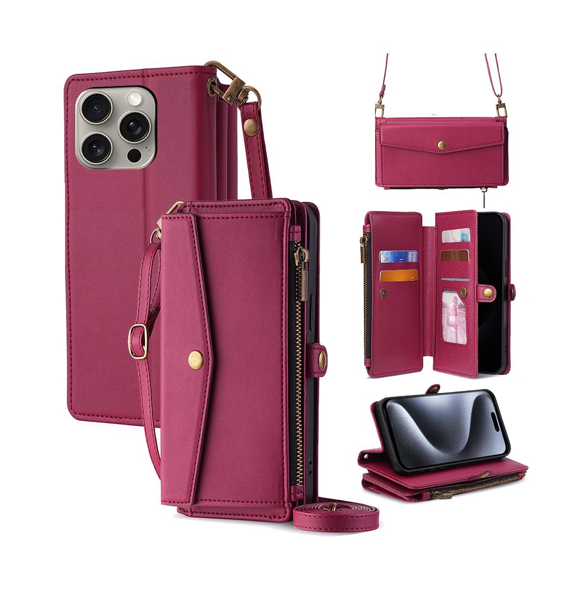 Artudatech 5-in-1 Detachable Straps Wallet Case for iPhone 12–17