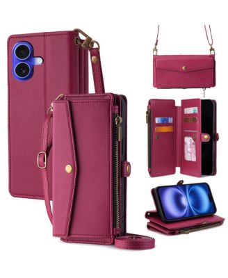 5-in-1 Crossbody Wallet Case [Compatible with iPhone 12-17]
