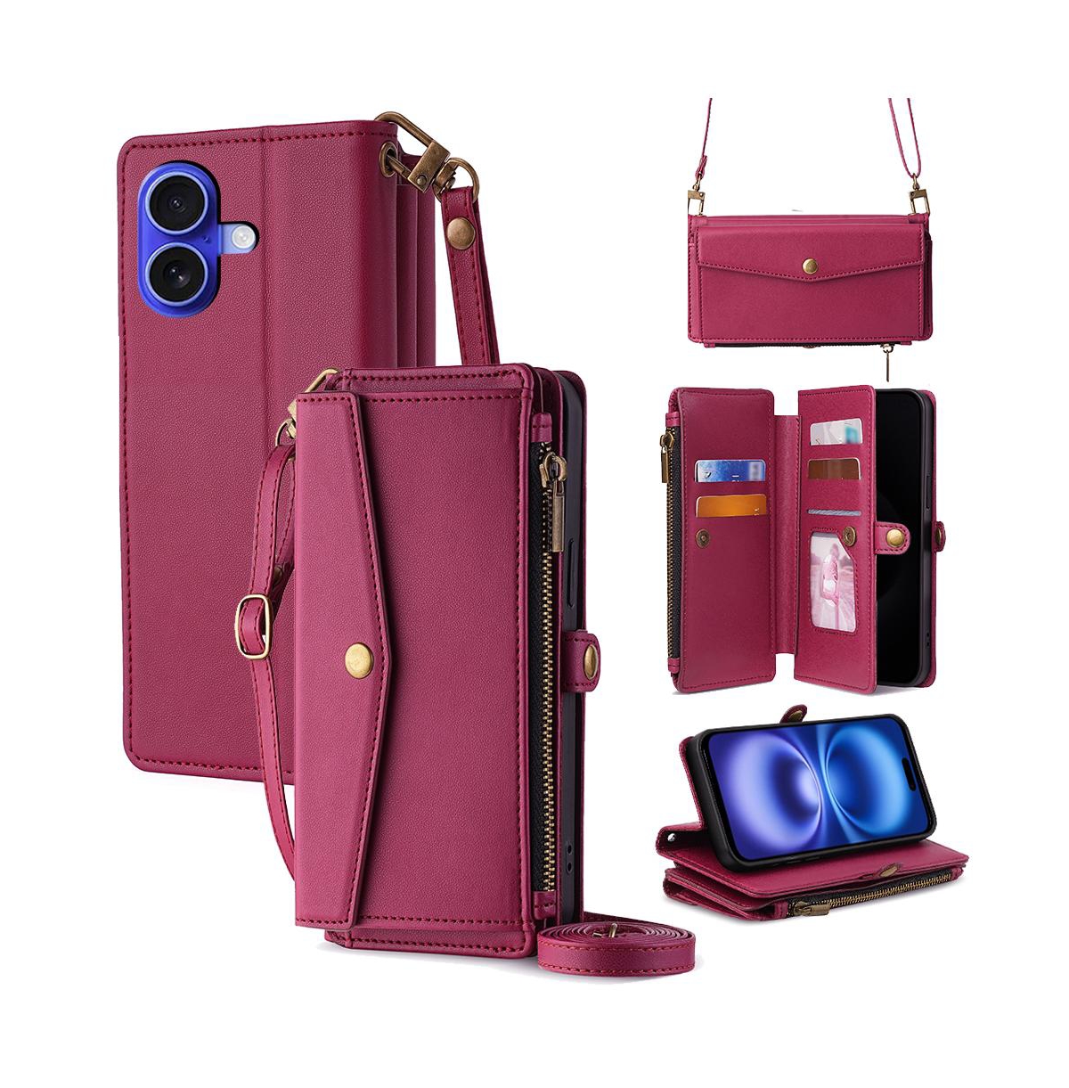 Artudatech 5-in-1 Detachable Straps Wallet Case for iPhone 12–17