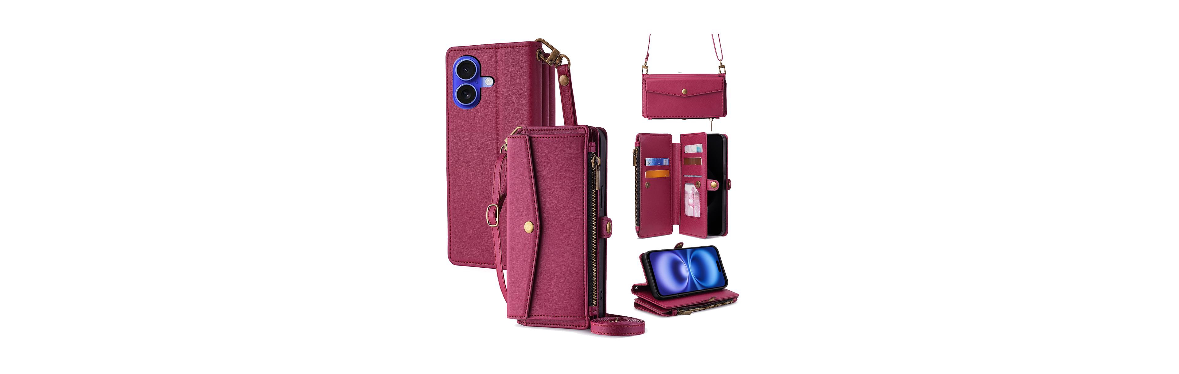 Artudatech 5-in-1 Detachable Straps Wallet Case for iPhone 12–17