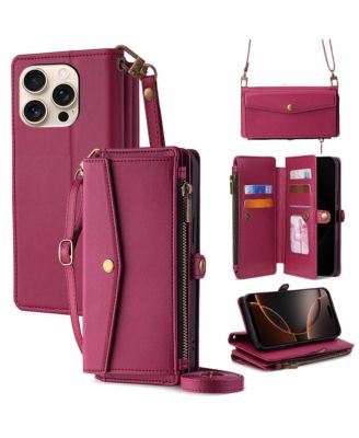 5-in-1 Crossbody Wallet Case for iPhone 12-17