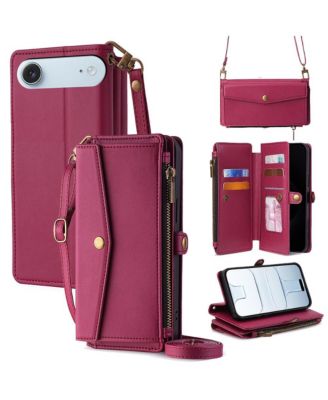 5-in-1 Detachable Straps Wallet Case for iPhone 12–17