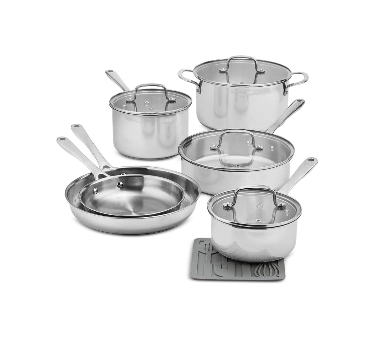 The Cellar Stainless-Steel 11-Piece Cookware Set, Macy's Exclusive