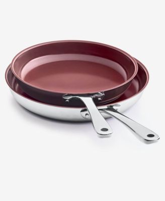 Stainless-Steel Nonstick 2-Piece Frypan Set