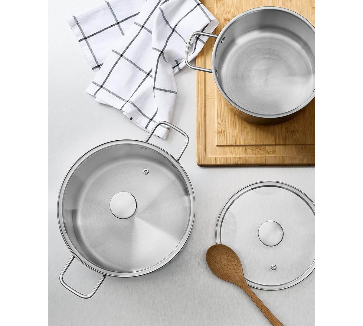 Arch Studio Stainless-Steel 2-Piece Stockpot Set, Macy's Exclusive