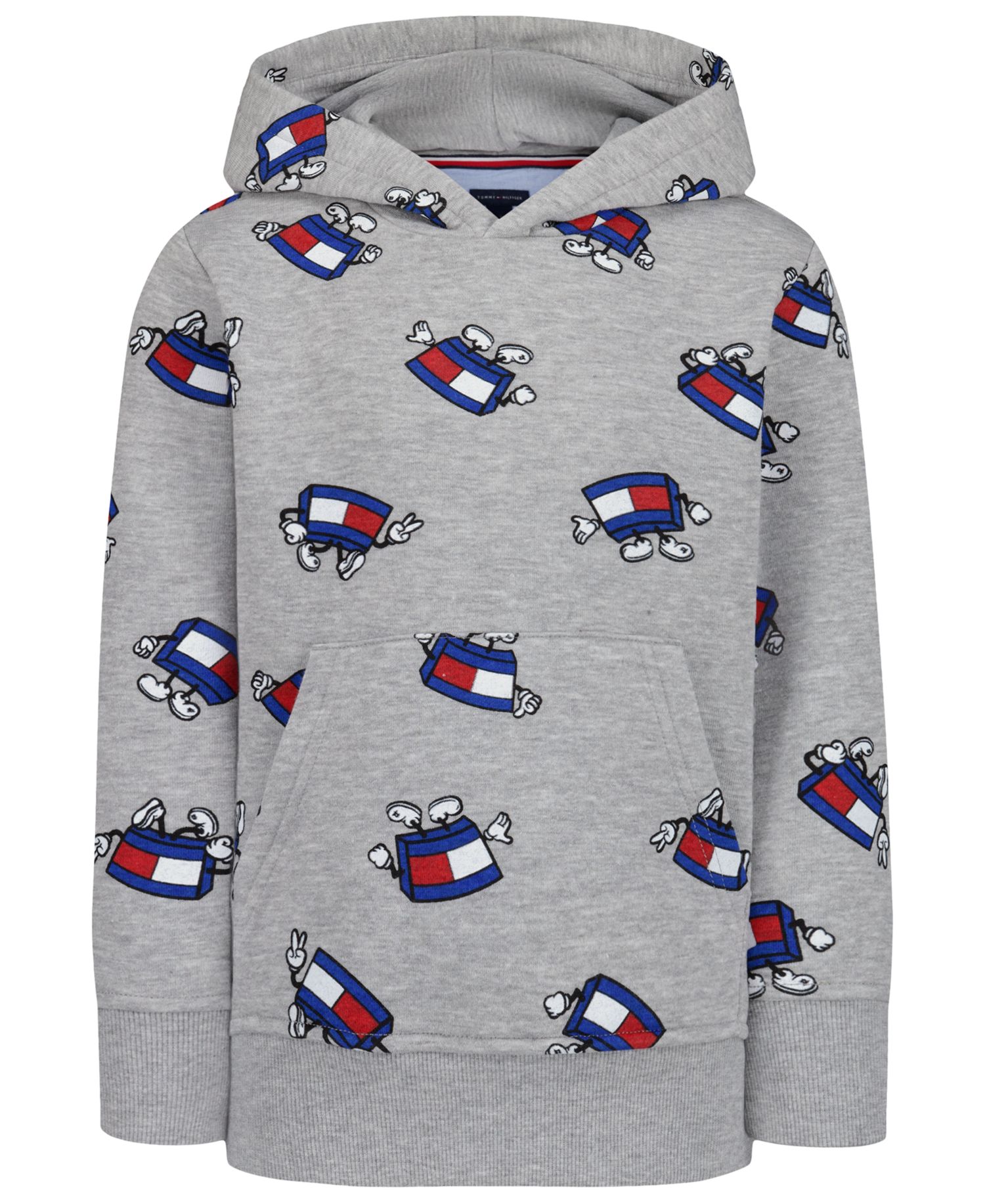 Boys' 2T-7 Mascot Allover-Print Kangaroo-Pocket Hoodie