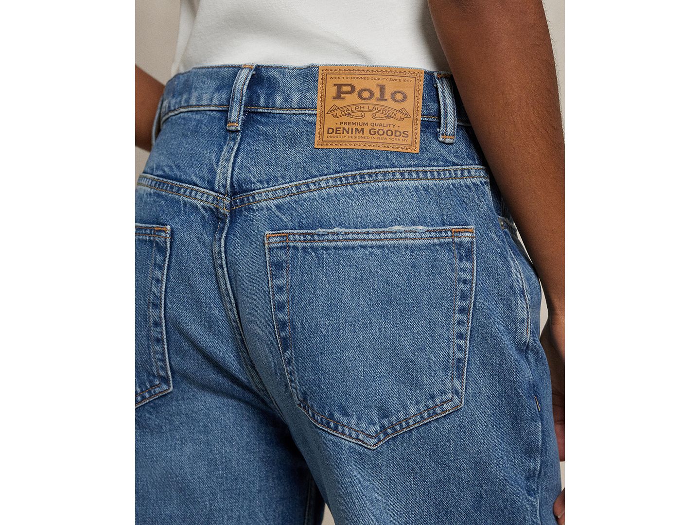 Женские широкие джинсы Polo Ralph Lauren свободного кроя с высокой посадкой, цвет: Варёный — фото 4