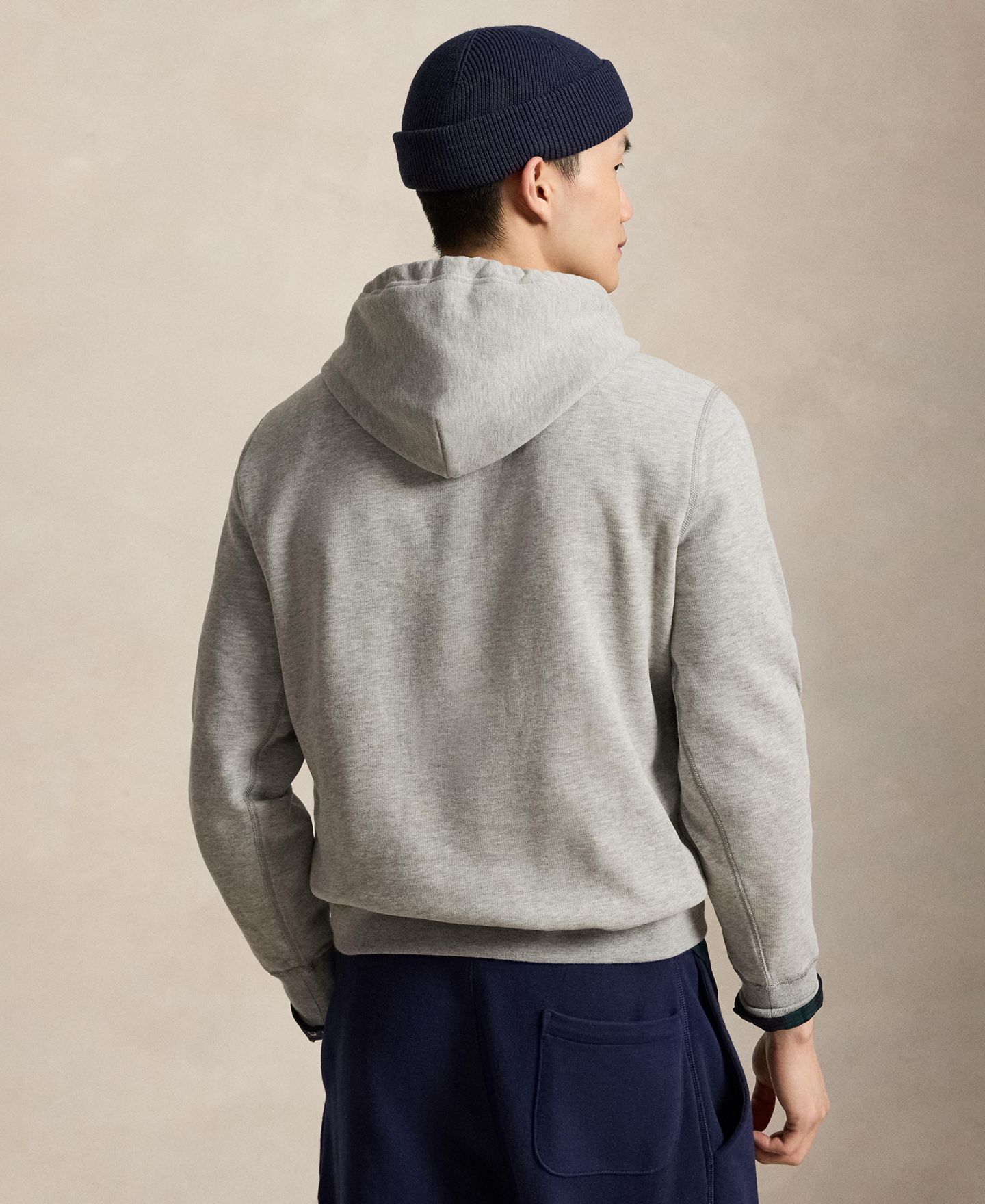 Мужское худи Polo Ralph Lauren Fleece, цвет: Меланжевый — фото 4