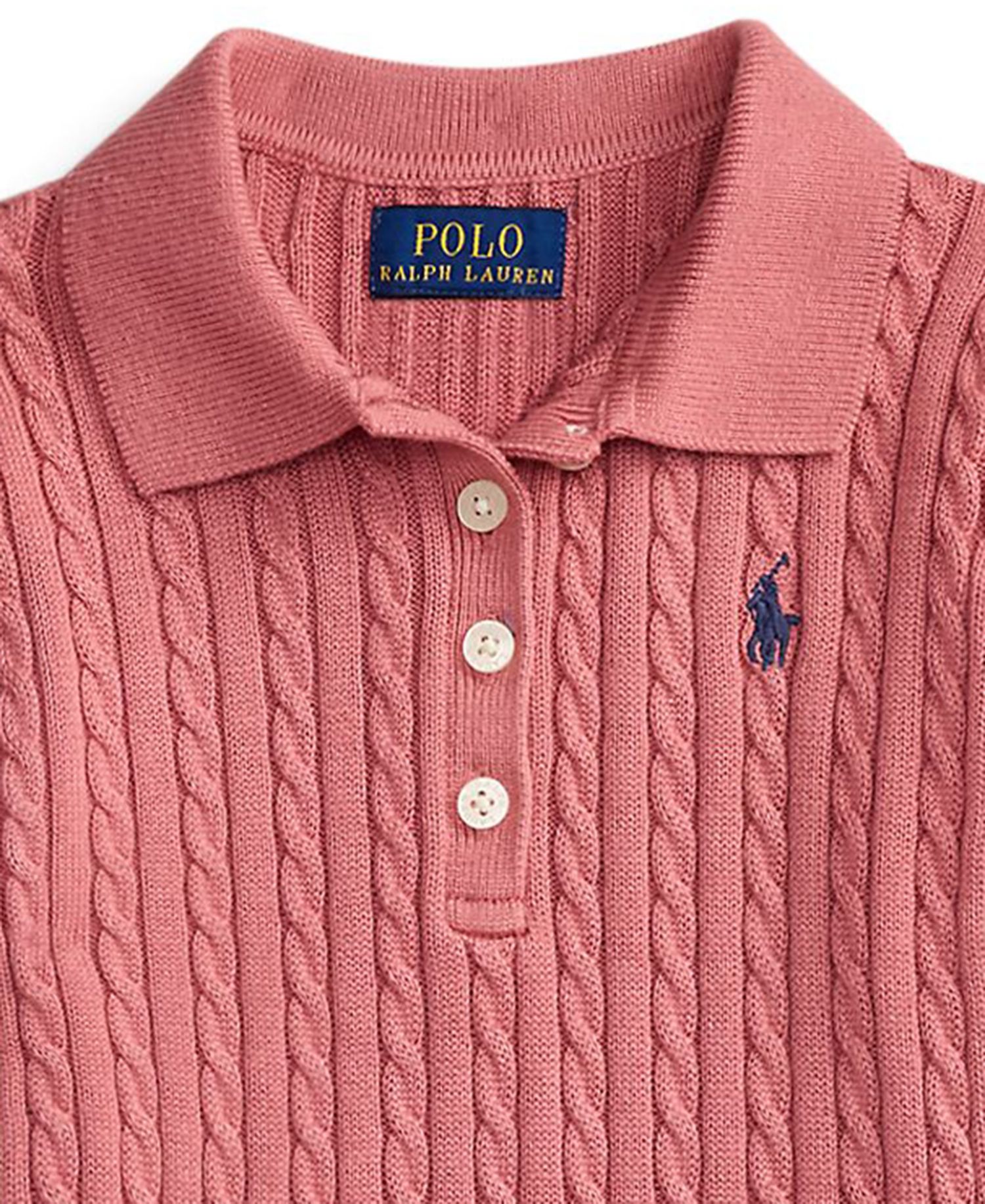 Girls' 2T-6X Drop-Waist Pleated Polo Sweater Dress