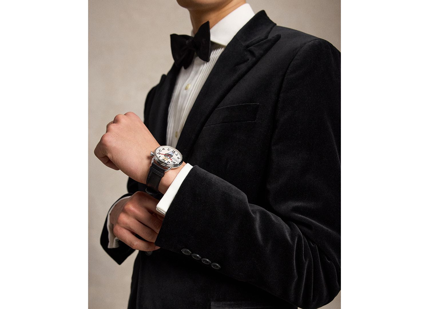 Men's Modern Fit Cotton Velvet Peak-Lapel Jacket