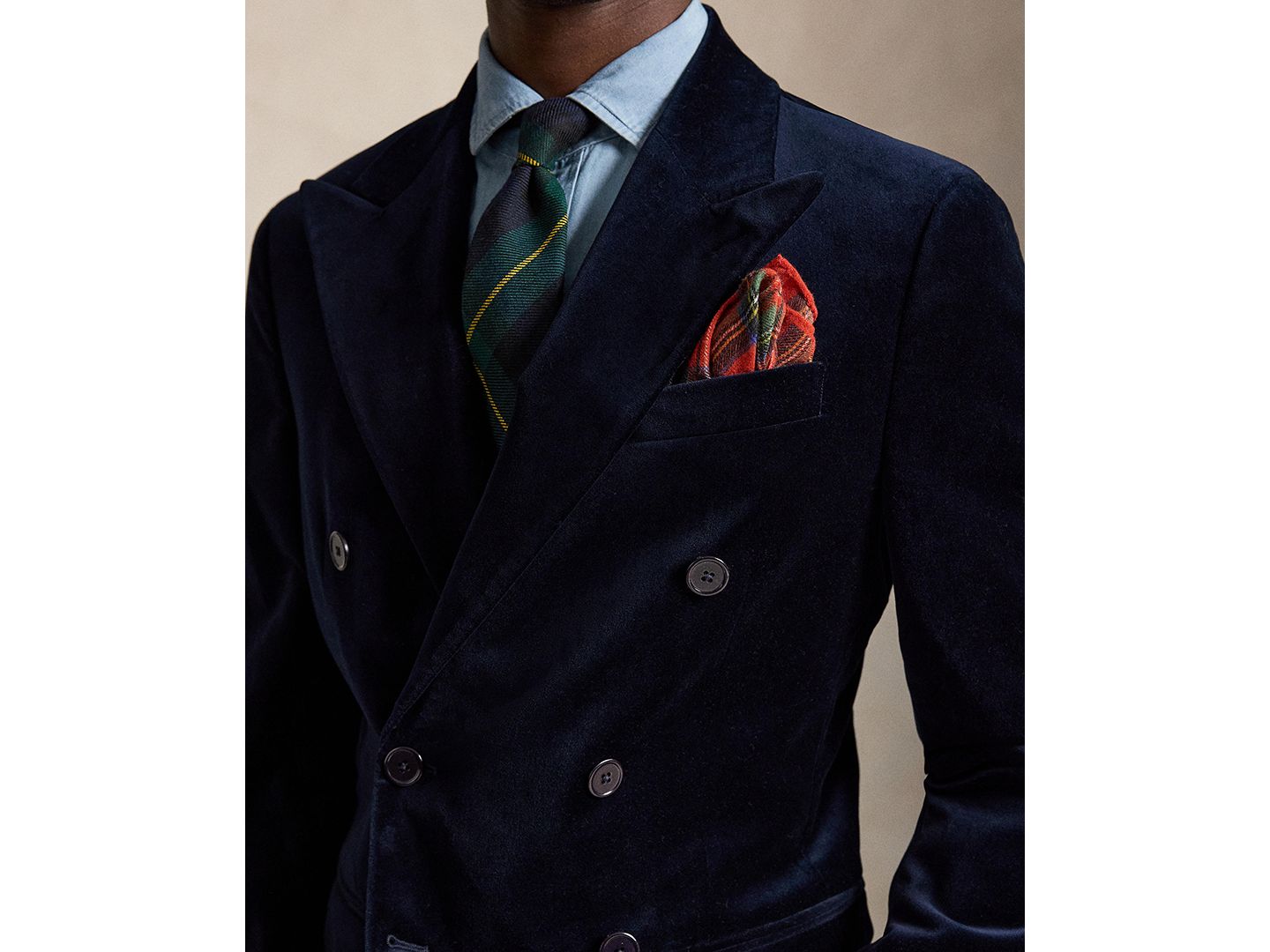 Мужская куртка Polo Ralph Lauren Polo Modern Velvet, цвет: Тёмно-синий — фото 3