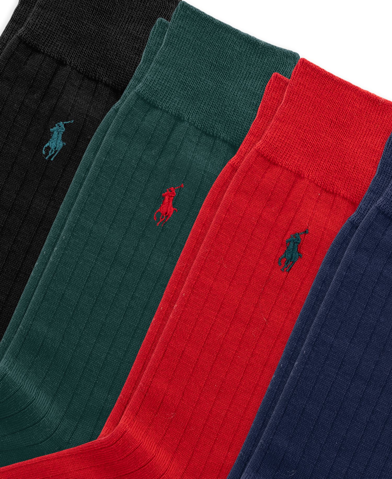 Men's Merino Wool-Blend Ribbed Crew Socks, 4-Pack Gift Box