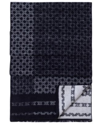 Silk Diamonds W Bar Stripes Men's Scarf