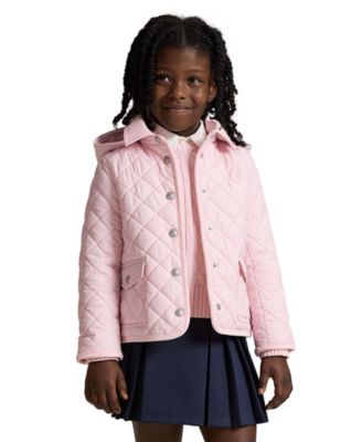 Toddler and Little Girls Quilted Water-Repellent Barn Jacket