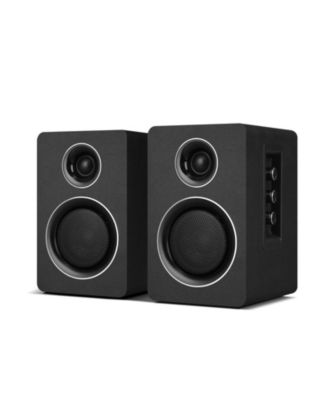 Wooden Cabinet HiFi Speaker Set Carbon Fiber Tweeter Studio Sound Universal Connectivity