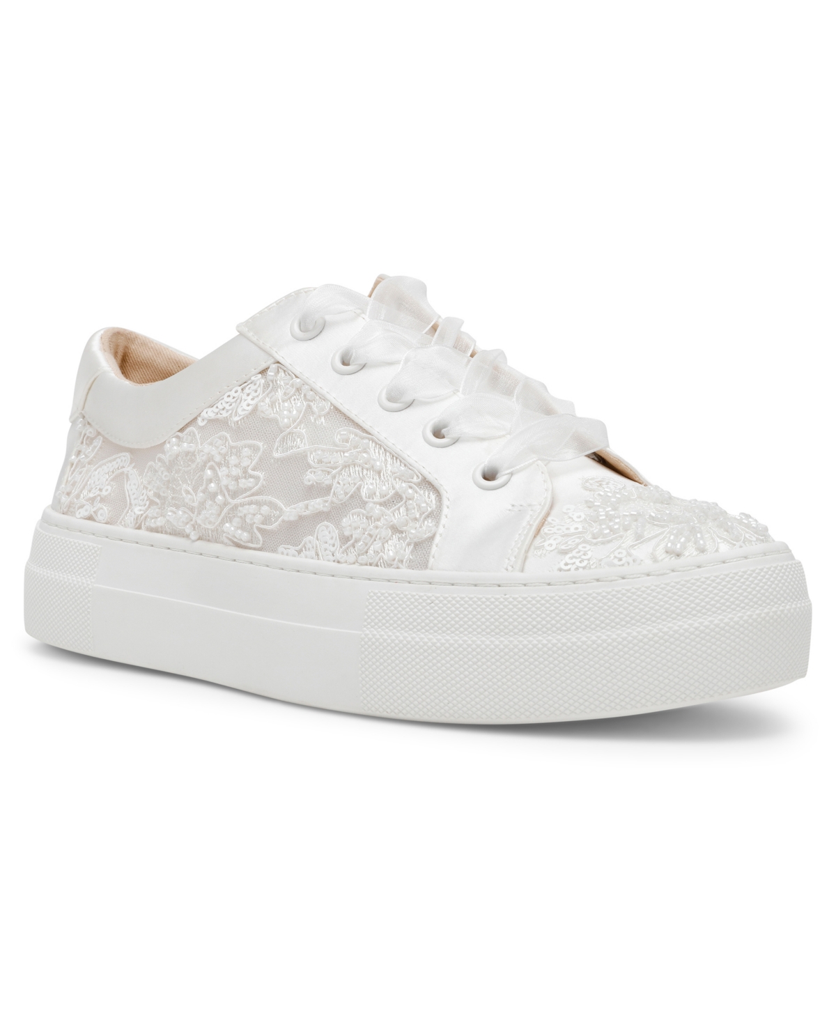 Betsey Johnson Women's Theaa Fashion Lace-Up Sneakers - Ivory
