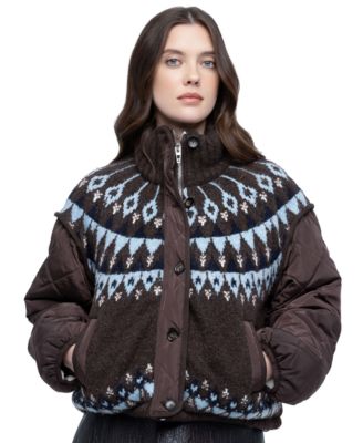 Women's Side Quest Puffer Fair Isle Quilted Jacket