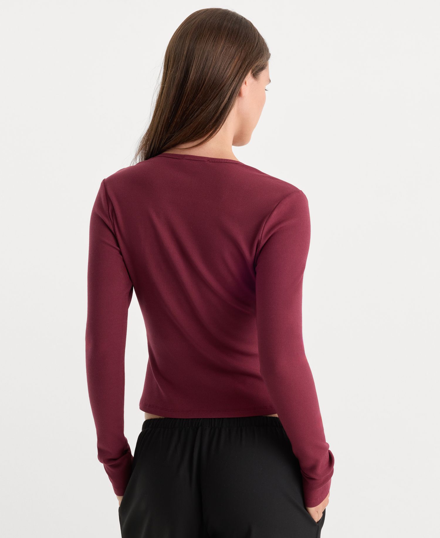 Women's Rib V-Neck Cardigan