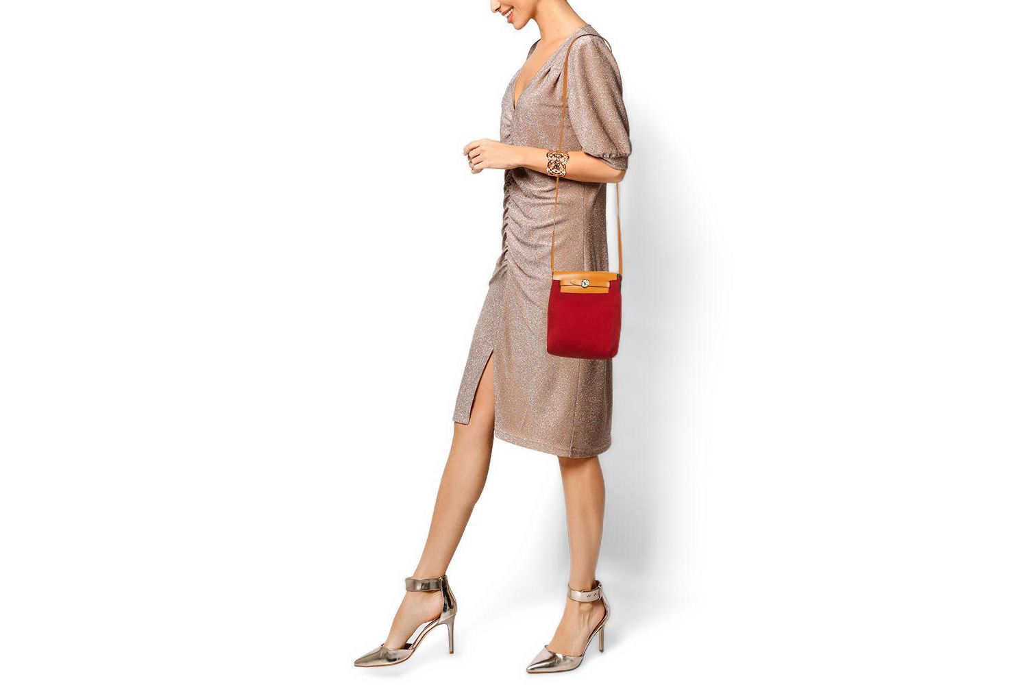 Pre-Owned HERMES Women's Kelly Moove Swift Leather Crossbody Bag