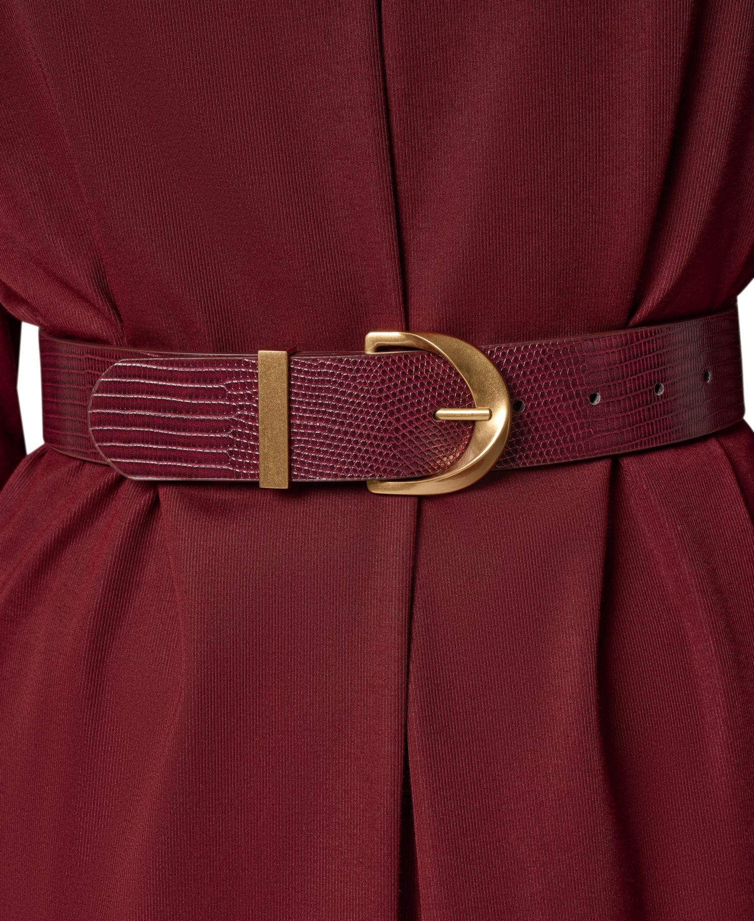 Women's Knit Belted Collarless Blazer