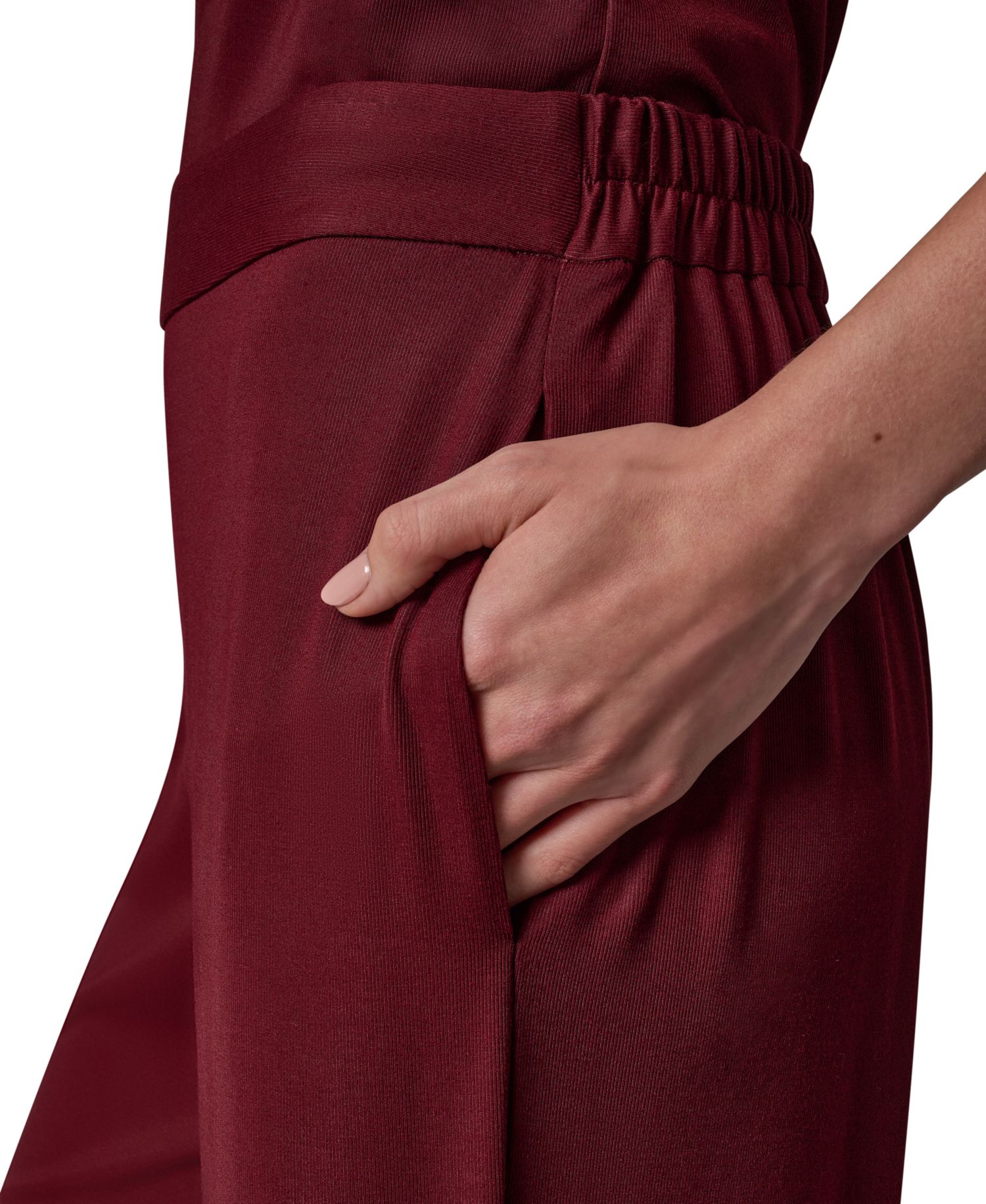 Women's Wide-Leg Pull-On Elastic-Waist Knit Pants