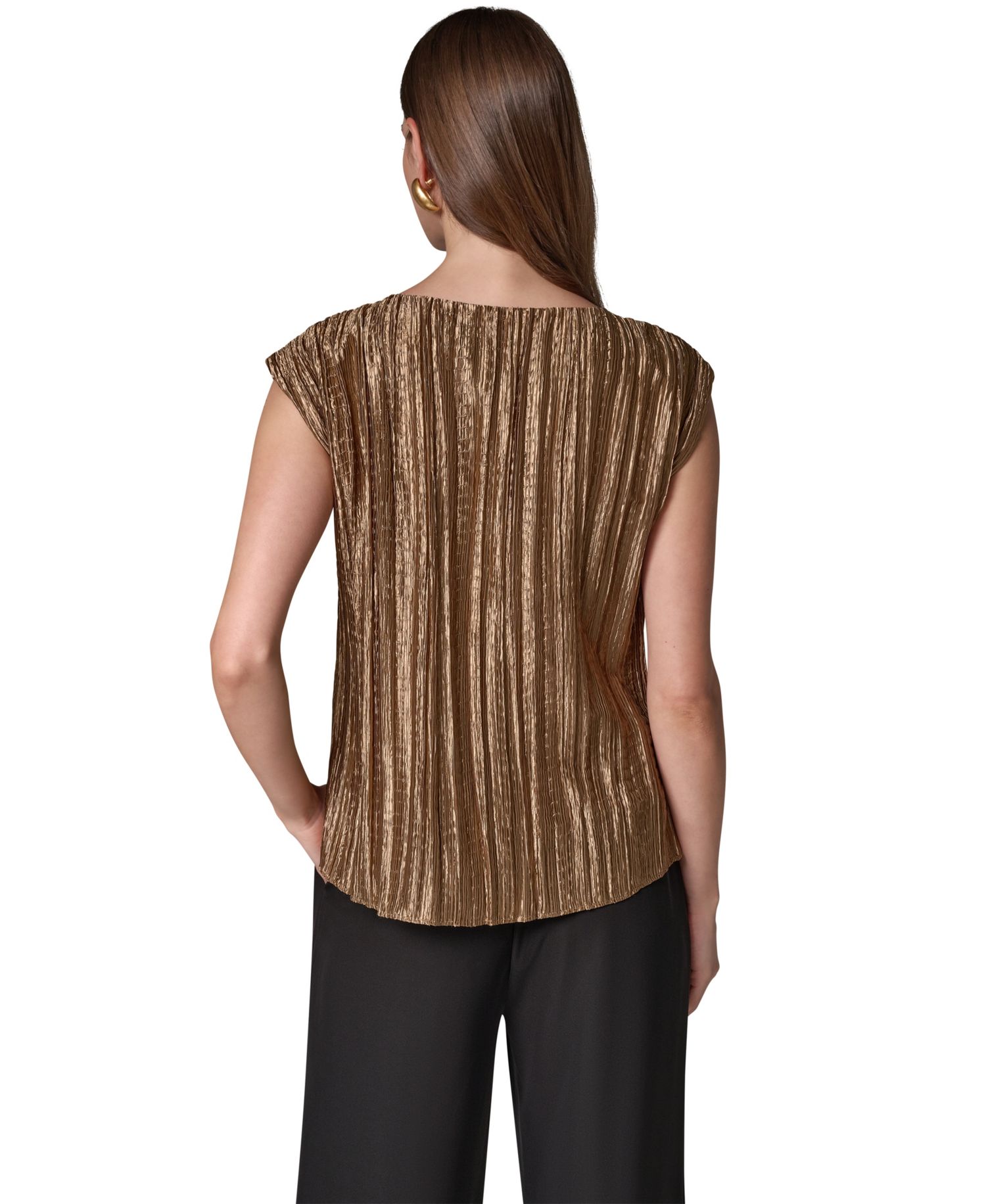 Women's Sleeveless Pliss&eacute; Blouse