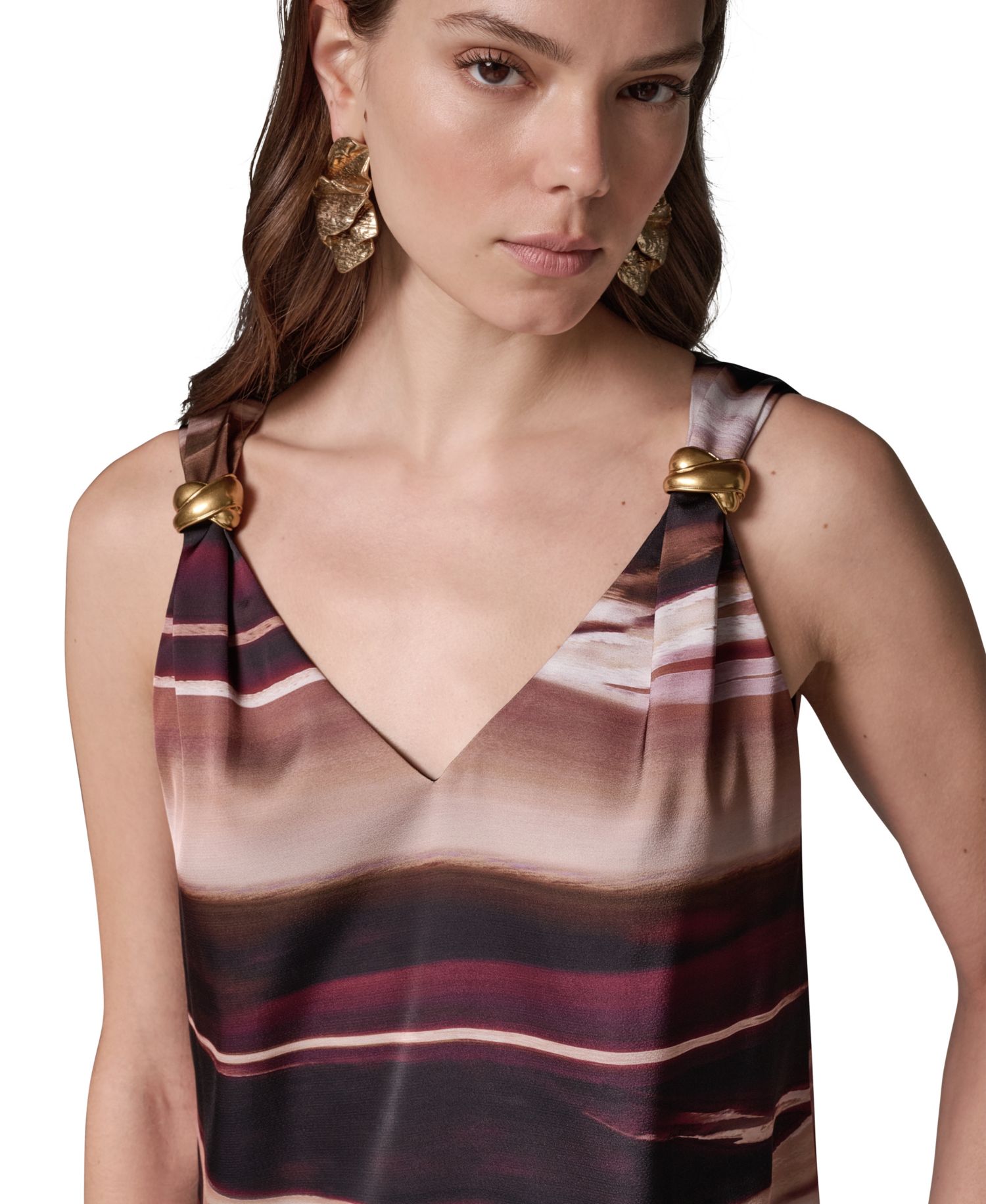 Women's Sleeveless V-Neck Allover-Print Tank