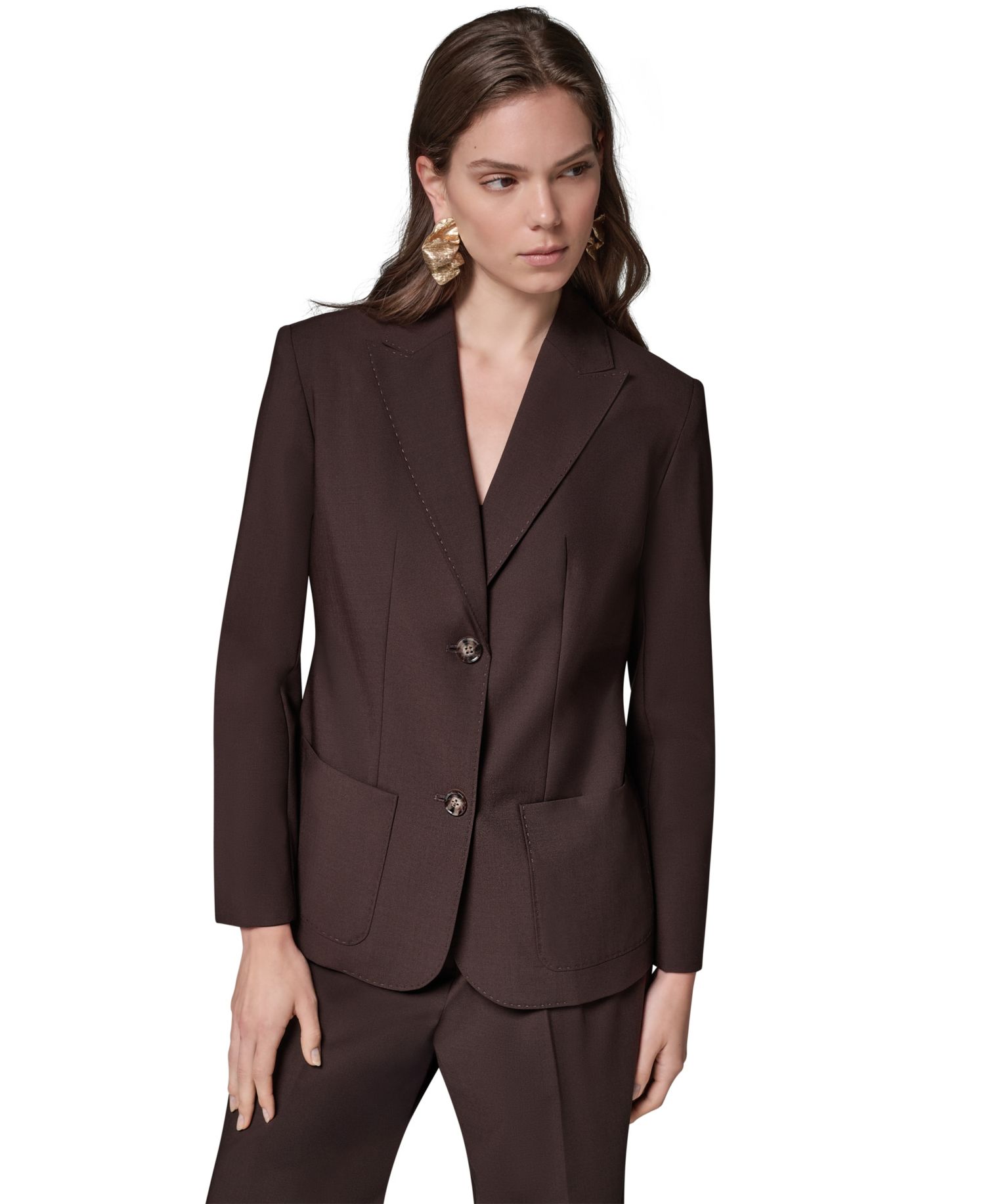 Women Oversized Notch Lapel Blazer