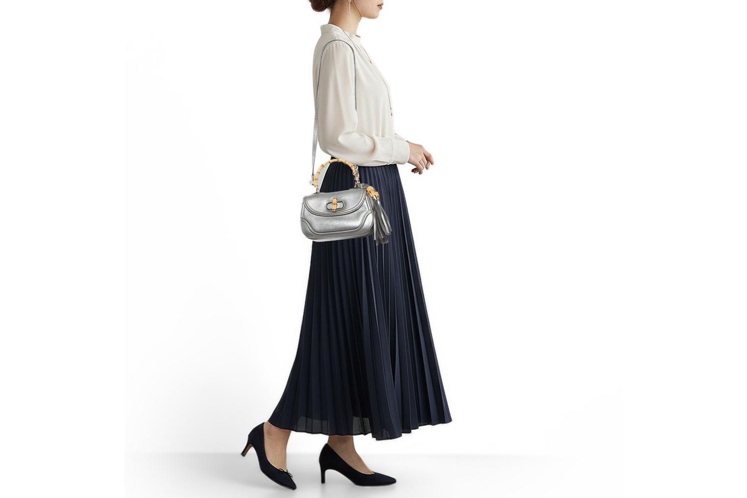 Bamboo Shopper Leather Tote