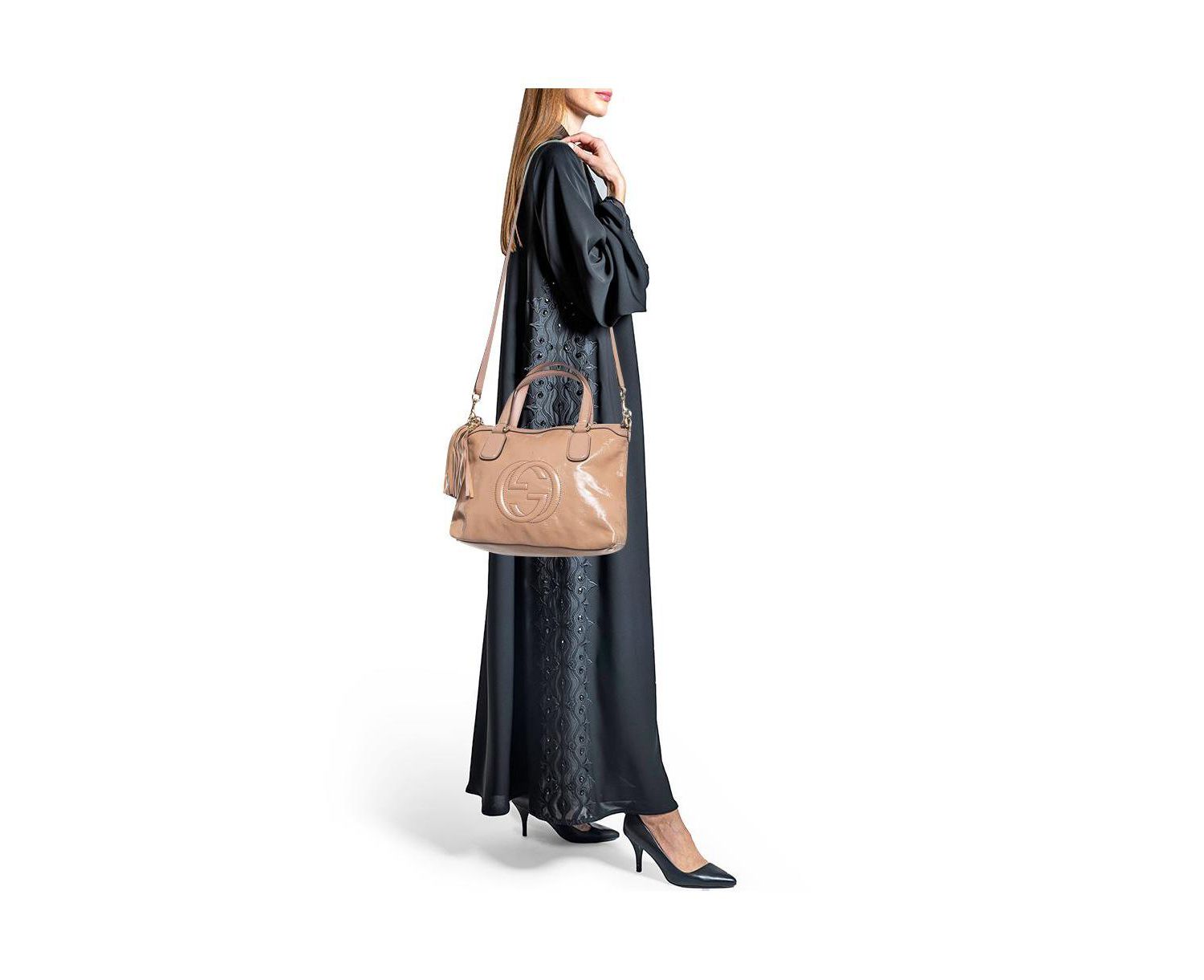 Bamboo Shopper Leather Tote