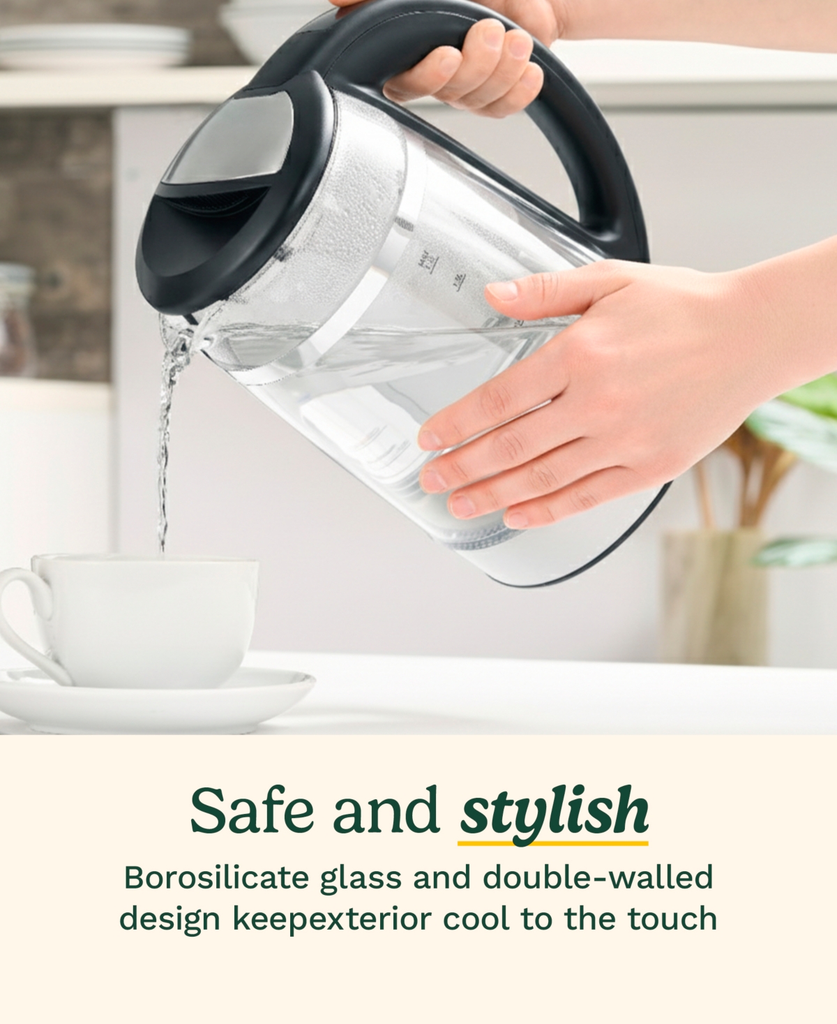 Cuisinart Clear Temp 1.7L Glass Kettle Gk-19