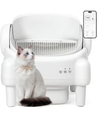 Automatic Self-Cleaning Cat Litter Box with App & Multi Anti-Pinch Safety Sensors