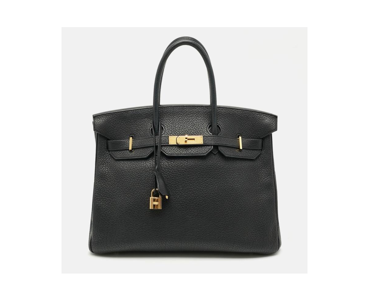 Pre-Owned Hermes Women's Birkin 35 Gold Finish Fjord Leather