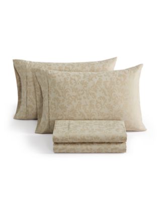 Holiday Essential 300-Thread Count Cotton Blend 4-Piece Sheet Set, Queen