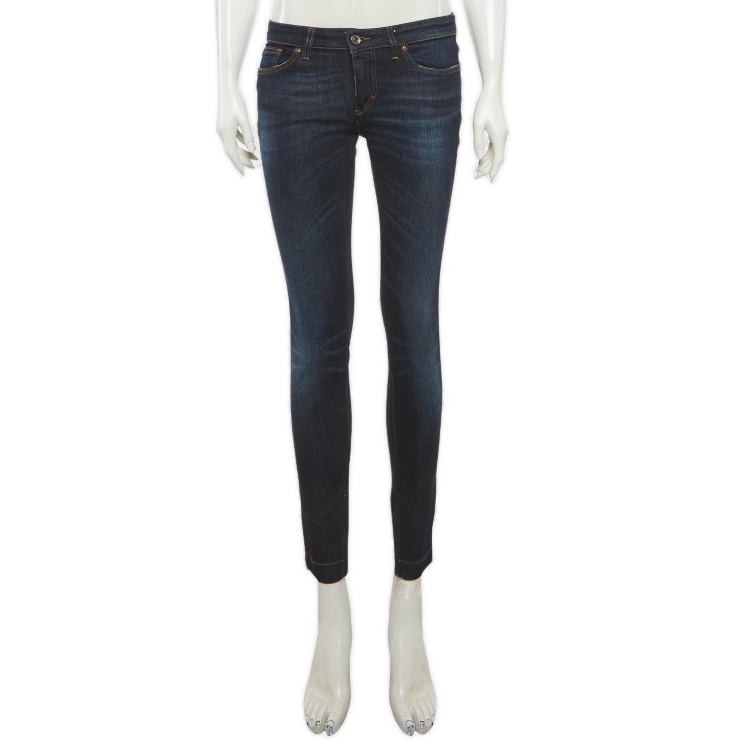 Women's Low-Rise Dark-Rinse Skinny Jeans
