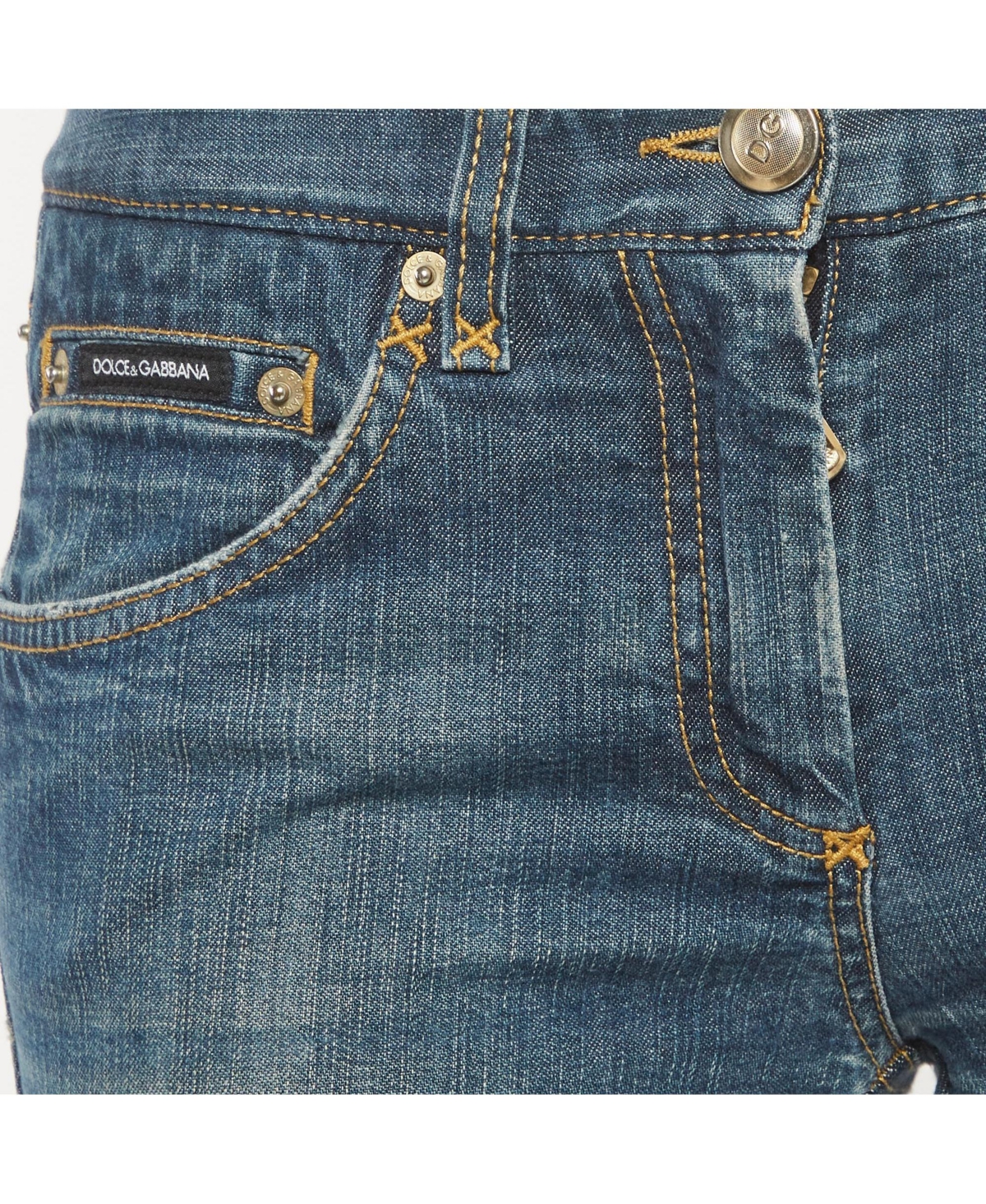 Pre-Owned Dolce & Gabbana Women's Slim-Fit Mid-Rise Straight-Leg Jeans