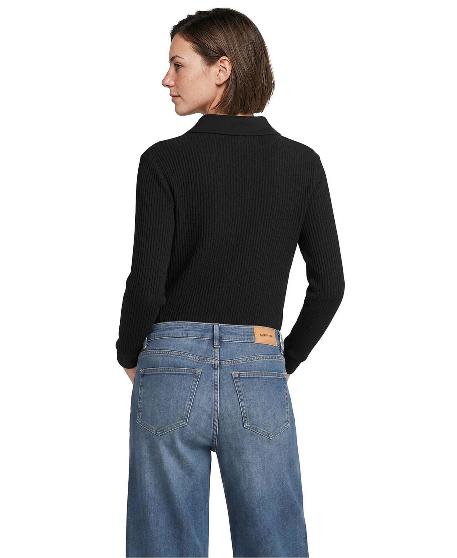 Women's Long Sleeve Waffle Collared Shacket