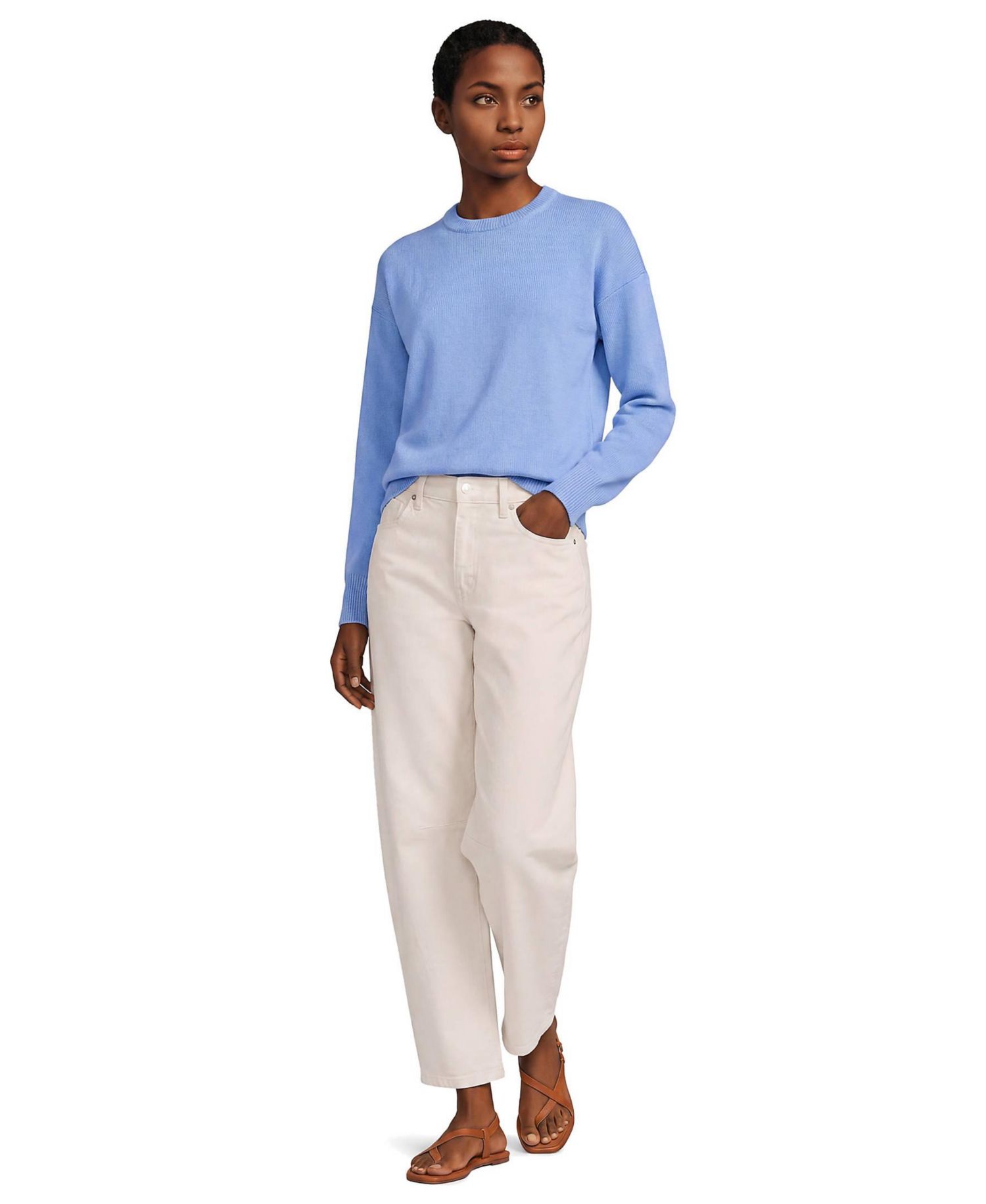 Women's Drifter Drop-Shoulder Striped Crew Neck Sweater