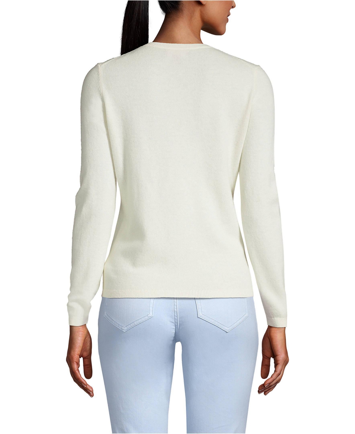 Lands' End Women's Petite Cashmere Cardigan Sweater
