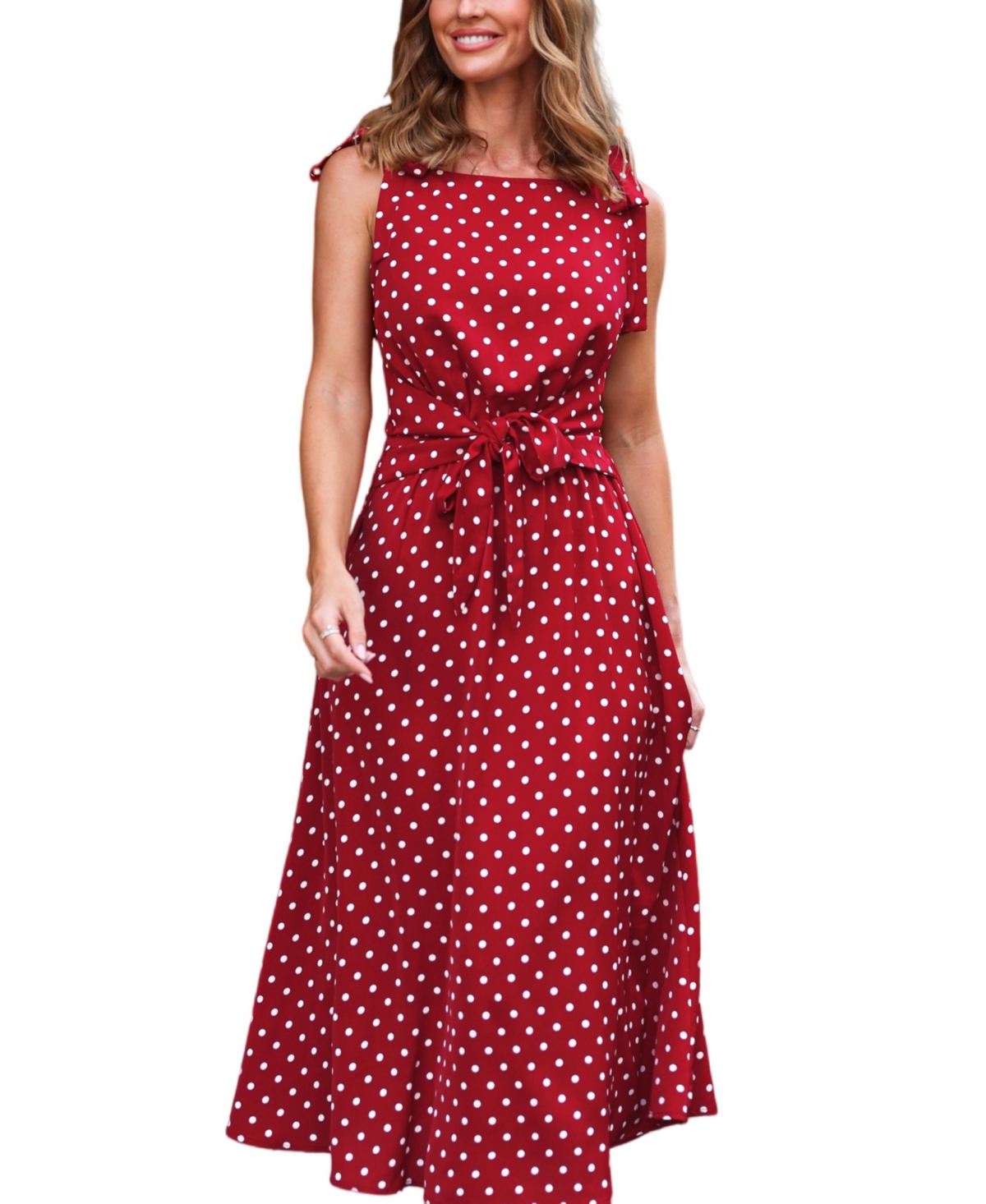 Cupshe Women's Forever Classic Polka Dot Maxi Beach Dress