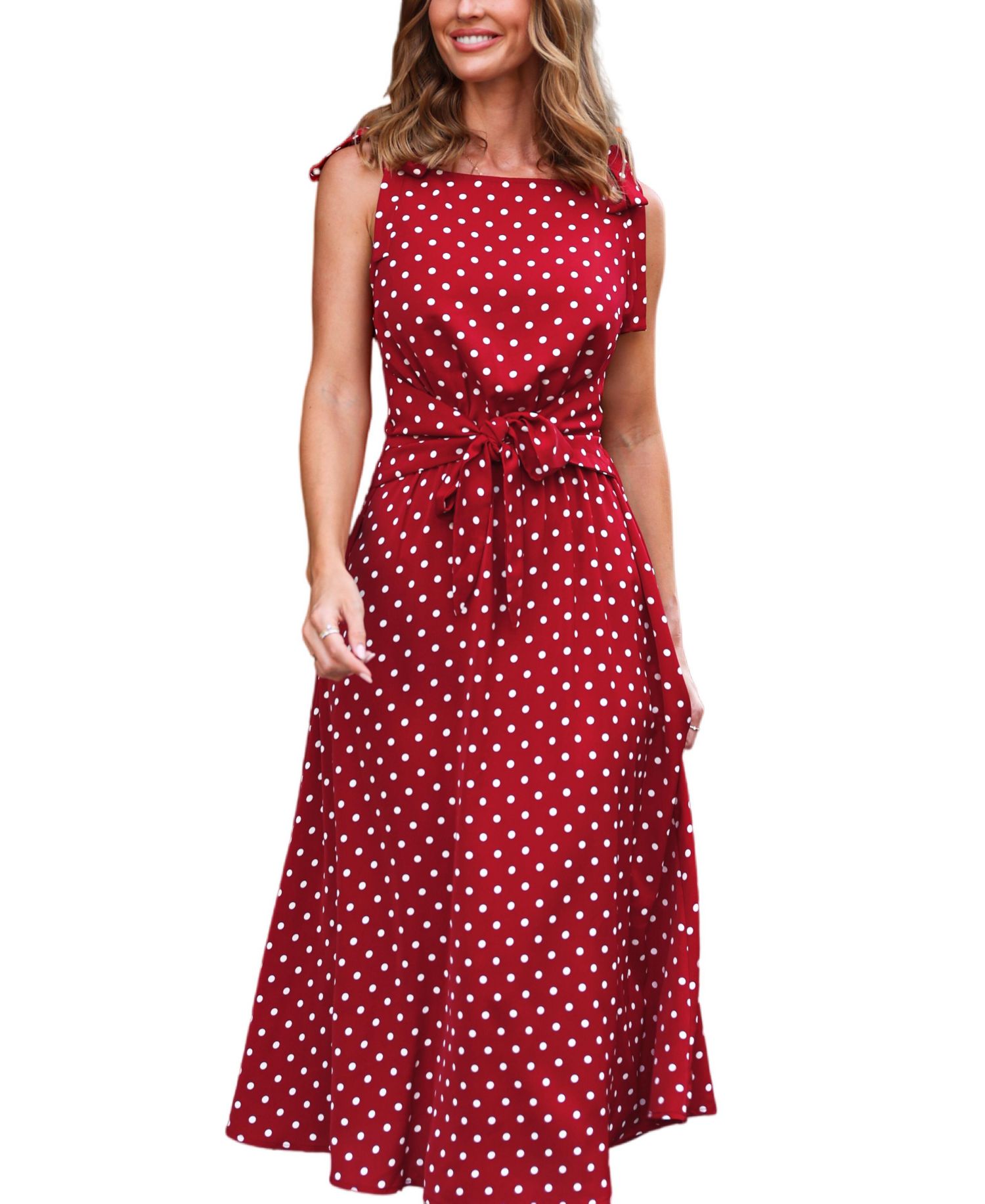 Women's Forever Classic Polka Dot Maxi Beach Dress