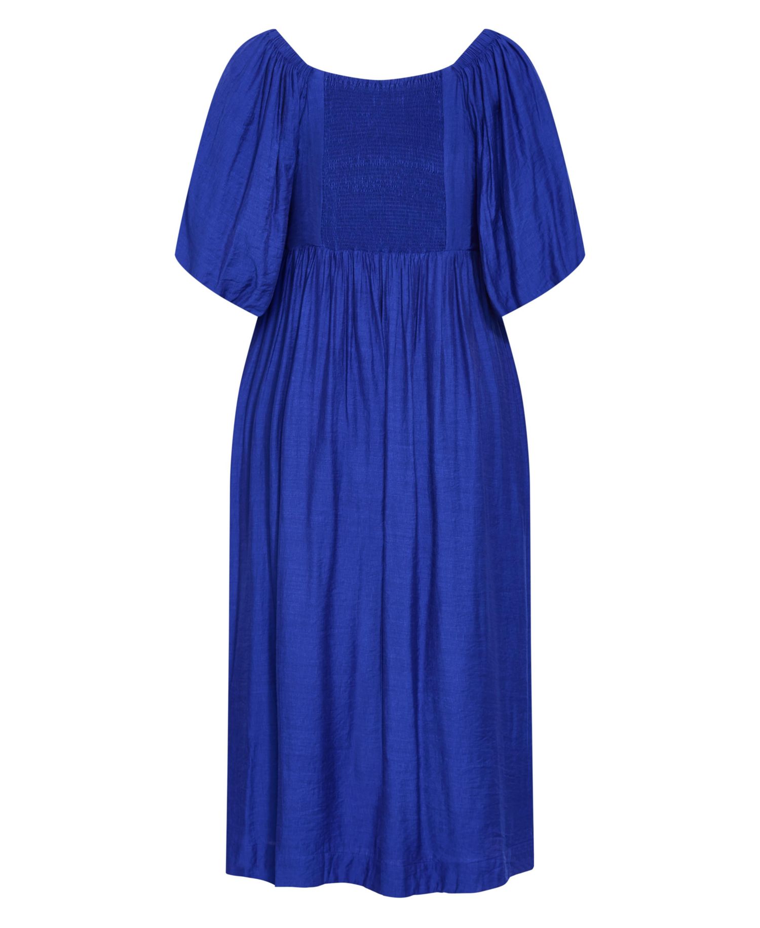 Plus Size Sheree Puff-Sleeve A-Line Midi Dress