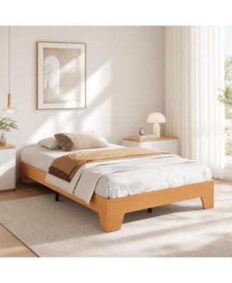 Bed Frame with Wooden Slats, Wood Platform Bed Frame, Low Profile Bed, No Box Spring Needed, Noise-Free.