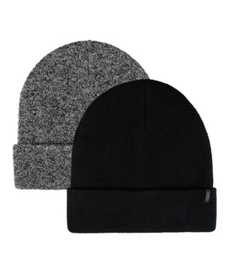 Cuffed Knit Beanies, 2-Piece Set