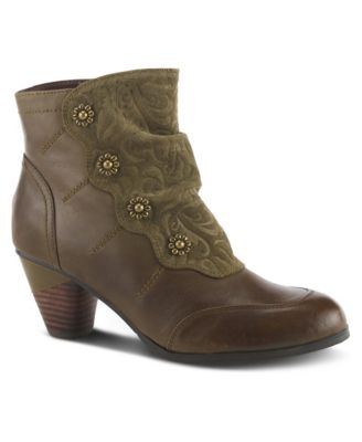 Women's Spring Step Belgard Bootie Shoe with Suede Upper