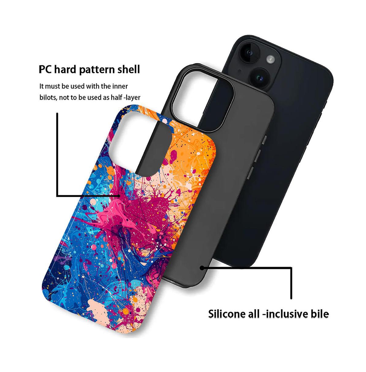 Lisen Phone Case Compatible with Apple iPhone, 2-Layer Durable, Spectrum Drift