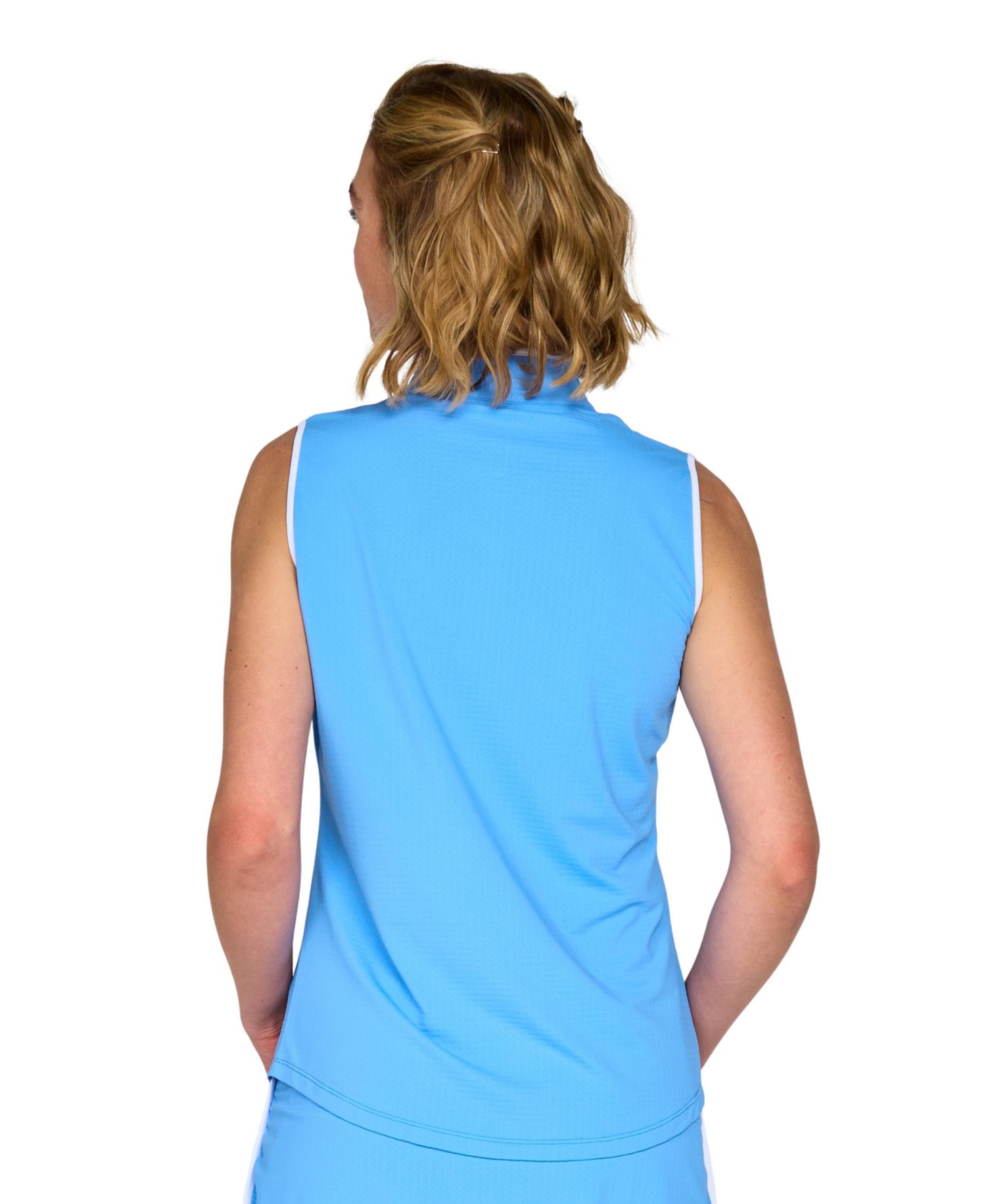 Women's Tee It Up Mock Neck Piping Sleeveless Tank