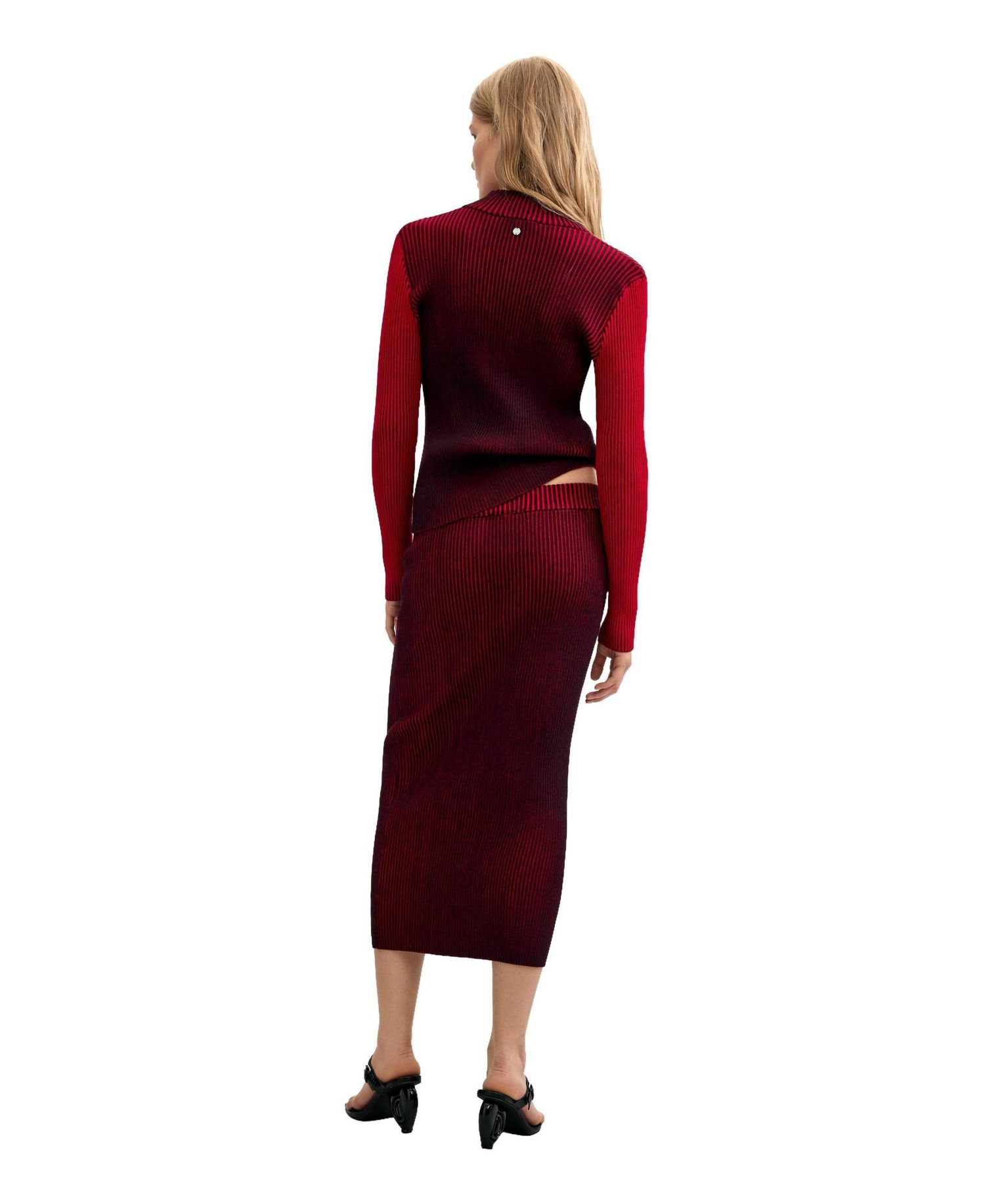 Women's High-Waisted Midi Pencil Skirt
